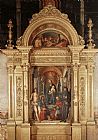 Lorenzo Costa Canvas Paintings - Madonna and Saints
